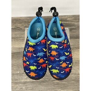 Tommy Bahama Kids Water Shoes Dinosaur Print Blue Neoprene Size 9/10